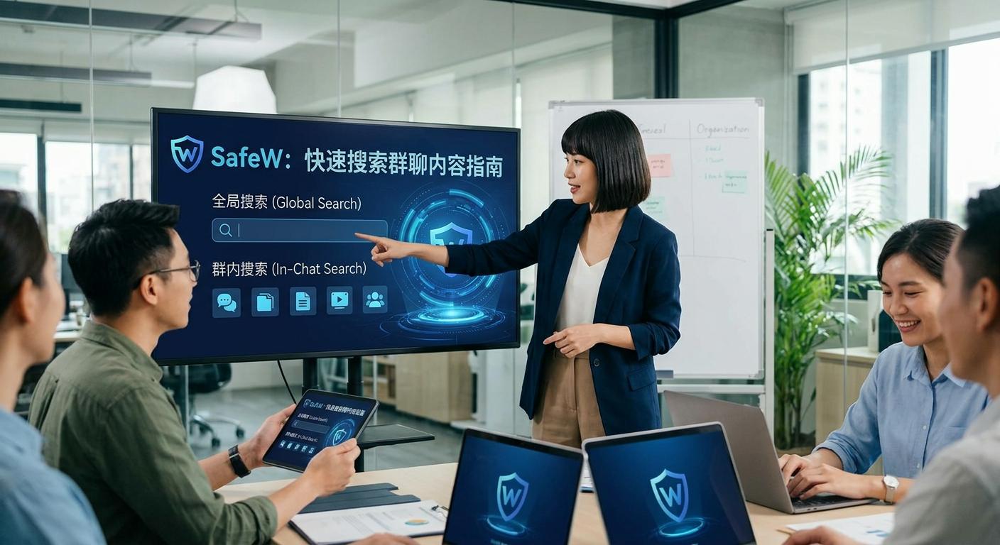 SafeW 中如何快速搜索群聊内容?